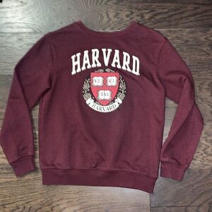 Women’s Retro Harvard University Crimson Ivy League fleece sweatshirt shirt S